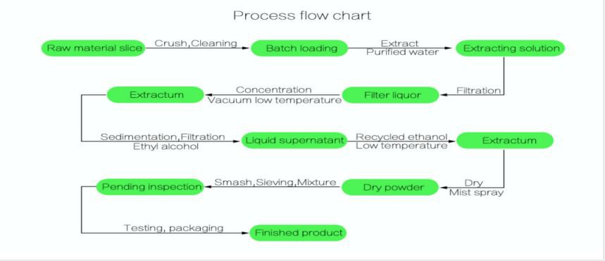  Production process flow chart: